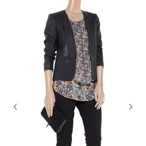 Theory Frima Lamb Leather Blazer